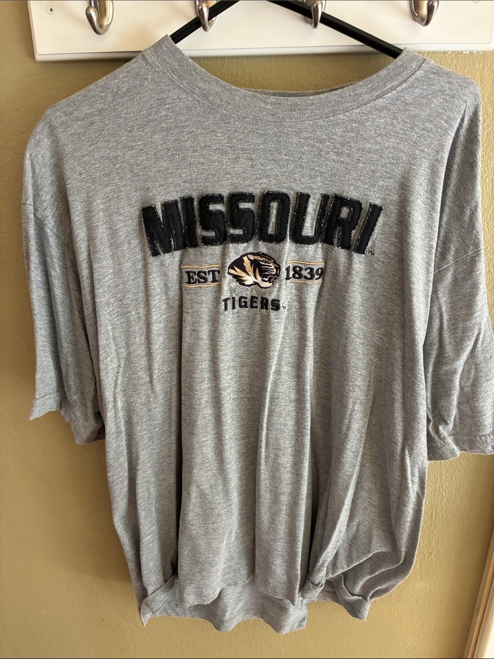Missouri Tigers Short Sleeve Grey Graphic Tee
